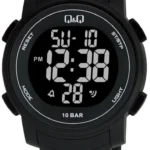 Q&Q M122J001Y men’s wristwatch – classic analog watch with black dial and silver case, TopTime Shop Kenya