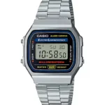 Casio A168WA‑1WDF classic digital watch – silver band and black dial, men’s watch Kenya