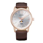 Citizen Quartz Moonphase AK5003‑05A men’s wristwatch – stainless steel analog watch with moonphase feature and black dial, TopTime Shop Kenya