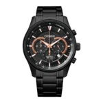 Citizen Quartz Chronograph AN8195-58E men’s wristwatch – gold and black dial analog watch with stopwatch and date, TopTime Shop Kenya