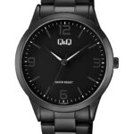 Q&Q C10A‑026PY men’s wristwatch – classic analog watch with black dial and rose‑gold case, TopTime Shop Kenya