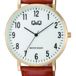 Q&Q C43A‑003PY men’s wristwatch – classic analog watch with black dial and rose‑gold case, TopTime Shop Kenya