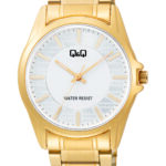 Q&Q C44A‑001PY men’s wristwatch – classic analog watch with black dial and rose‑gold case, TopTime Shop Kenya