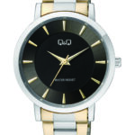 Q&Q C59A‑003PY men’s wristwatch – classic analog watch with black dial and rose‑gold case, TopTime Shop Kenya