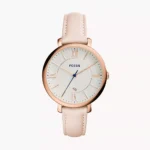 Fossil ES3988 Jacqueline ladies’ wristwatch – tan leather strap with gold‑tone case and ivory dial, TopTime Shop Kenya