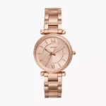 Fossil ES4301 ladies’ wristwatch – rose‑gold stainless steel case with white dial and rose‑gold bracelet, TopTime Shop Kenya