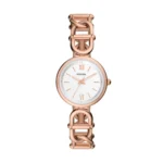 Fossil Carlie ES5273 rose-gold ladies’ wristwatch – elegant analog watch with rose-gold bracelet and white dial, TopTime Shop Kenya