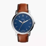 Fossil FS5304 men’s wristwatch – stainless steel case with black dial and brown leather strap, TopTime Shop Kenya