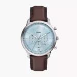 Fossil FS6109 men’s wristwatch – stainless steel case with black dial and tan leather strap, TopTime Shop Kenya