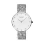 Obaku Glans Steel men’s wristwatch – silver stainless steel case and bracelet with minimalist white dial, TopTime Shop Kenya