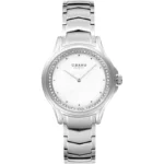 Obaku Jasmin Brace ladies’ wristwatch – silver stainless steel bracelet with minimalist white dial and crystal accents, TopTime Shop Kenya