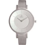 Obaku Lun Steel men’s wristwatch – silver stainless steel case and bracelet with minimalist white dial, TopTime Shop Kenya