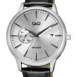 Q&Q A12A‑002PY men’s wristwatch – analog watch with black dial and rose‑gold case, TopTime Shop Kenya