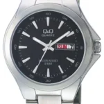 Q&Q A164J202Y men’s wristwatch – classic analog watch with black and gold dial, TopTime Shop Kenya