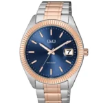Q&Q A476J412Y men’s wristwatch – classic analog watch with gold-tone case and black dial, TopTime Shop Kenya