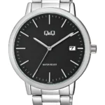 Q&Q A486J202Y men’s wristwatch – classic analog watch with silver case and black dial, TopTime Shop Kenya