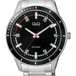 Q&Q Q09A‑001PY men’s wristwatch – classic analog watch with black dial and rose‑gold case, TopTime Shop Kenya