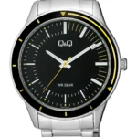 Q&Q Q09A‑004PY men’s wristwatch – classic analog watch with black dial and rose‑gold case, TopTime Shop Kenya