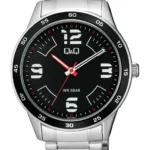 Q&Q Q09A‑006PY men’s wristwatch – classic analog watch with black dial and rose‑gold case, TopTime Shop Kenya