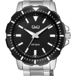 Q&Q Q43B‑002PY men’s wristwatch – classic analog watch with black dial and rose‑gold case, TopTime Shop Kenya