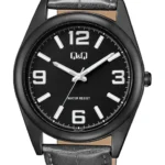 Q&Q Q68A‑003PY men’s wristwatch – classic analog watch with black dial and rose‑gold case, TopTime Shop Kenya