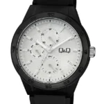 Q&Q VS54J007Y men’s wristwatch – classic analog watch with silver case and black dial, TopTime Shop Kenya