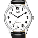 Q&Q Q59A‑001PY men’s wristwatch – classic analog watch with black dial and rose‑gold case, TopTime Shop Kenya