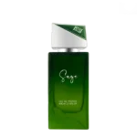 Sage perfume bottle, fresh herbal fragrance