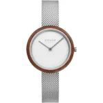 Obaku Trae Lille Steel women’s wristwatch – silver stainless steel case and mesh bracelet with minimalist white dial, TopTime Shop Kenya