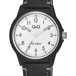 Q&Q V00A‑008VY men’s wristwatch – rugged analog watch with black dial and yellow accents, TopTime Shop Kenya