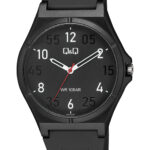 Q&Q V04A-002VY men’s wristwatch – rugged analog watch with black dial and yellow accents, TopTime Shop Kenya