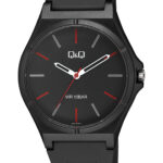Q&Q V04A‑003VY men’s wristwatch – rugged analog watch with black dial and yellow accents, TopTime Shop Kenya