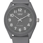 Q&Q V12A‑008VY men’s wristwatch – rugged analog watch with black dial and yellow accents, TopTime Shop Kenya