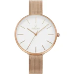 Obaku Mynte Rose women’s wristwatch – rose‑gold stainless steel case and bracelet with white dial and minimalist design, TopTime Shop Kenya