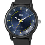 Q&Q V29A‑004VY men’s wristwatch – rugged analog watch with black dial and yellow accents, TopTime Shop Kenya