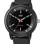Q&Q V29A‑005VY men’s wristwatch – rugged analog watch with black dial and yellow accents, TopTime Shop Kenya