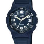 Q&Q V31A‑001VY men’s wristwatch – rugged analog watch with black dial and yellow accents, TopTime Shop Kenya