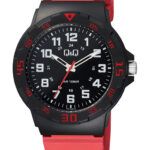 Q&Q VR18J013Y men’s wristwatch – rugged analog watch with silver case and black dial, TopTime Shop Kenya