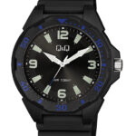 Q&Q VS44J008Y men’s wristwatch – classic analog watch with silver case and black dial, TopTime Shop Kenya