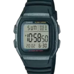 Casio W‑96‑1B digital watch – black resin strap and case, lightweight daily watch Kenya