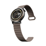 HiFuture Aurora Brown smartwatch – 1.43″ AMOLED touchscreen with Bluetooth calling, health & fitness tracking, and brown strap, TopTime Shop Kenya