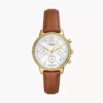 Fossil ES5278 ladies’ wristwatch – gold‑tone stainless steel case with white dial and gold bracelet, TopTime Shop Kenya