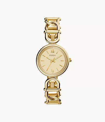 Fossil ES5375 ladies’ wristwatch – gold‑tone stainless steel case with white dial and gold bracelet, TopTime Shop Kenya