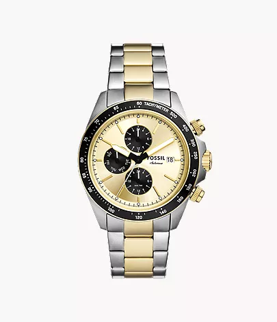 Fossil FS6126 men’s wristwatch – stainless steel case with black dial and silver bracelet, TopTime Shop Kenya