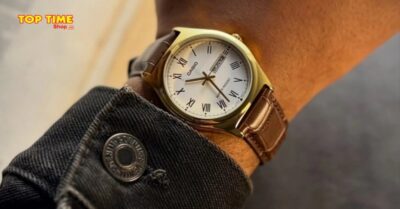 Casio Watches Kenya Edifice EFV-C110L leather strap close-up