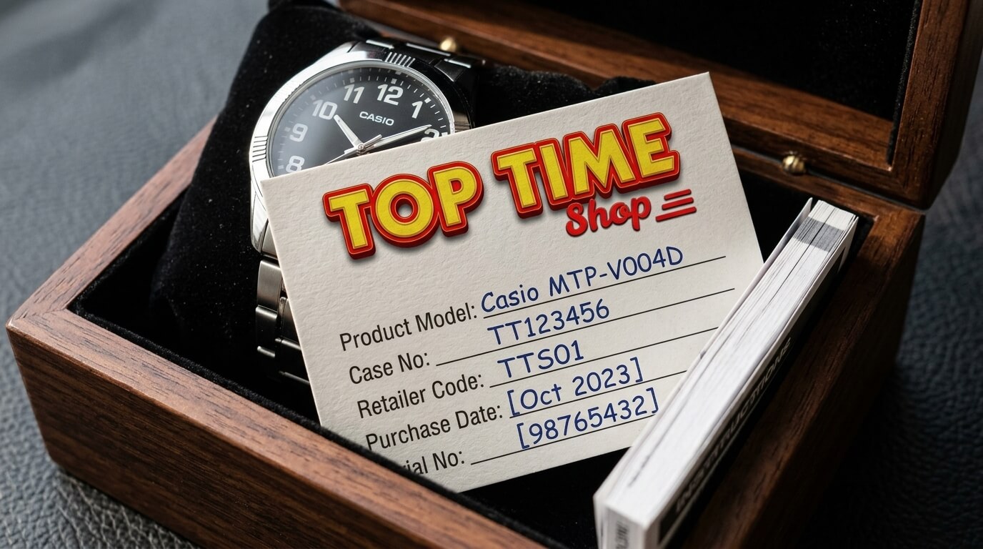 Genuine Casio watch box and warranty card Kenya