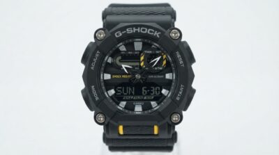 G-Shock GA-900 watch with industrial nut-and-bolt bezel design