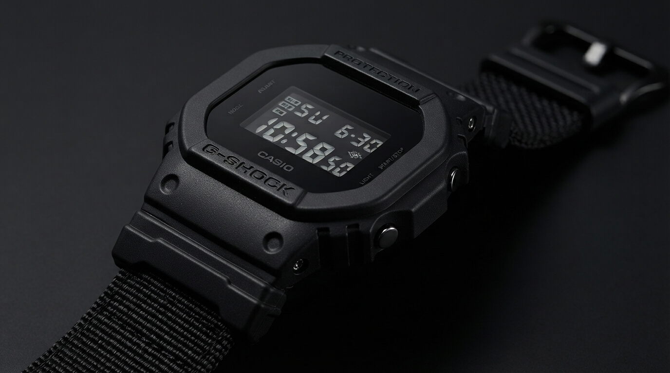 All-black stealth G-Shock DW-5600BB square watch